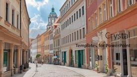  Presentation with old - PPT theme enhanced with old-town-of-meissen-germany background and a coral colored foreground