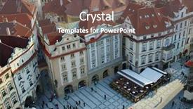  Presentation with town hall - Presentation theme with bull with target bull s background and a  colored foreground.