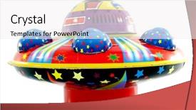  Presentation with ufo - Slides enhanced with old toy ufo background and a white colored foreground