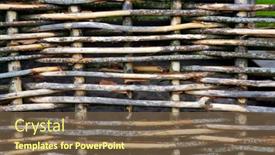  Presentation with wicker - Presentation theme enhanced with old-traditional-handmade-wicker-fence background and a tawny brown colored foreground