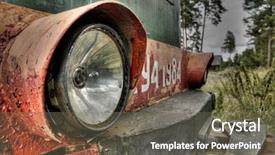  Presentation with disaster - Beautiful slide set featuring old train hdri backdrop and a  colored foreground