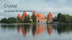  Presentation with history - PPT layouts having old trakai castle in lithuania background and a  colored foreground