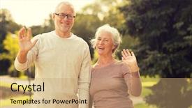  Presentation with family tourism - Audience pleasing PPT layouts consisting of old travelling - family age tourism gesture backdrop and a coral colored foreground
