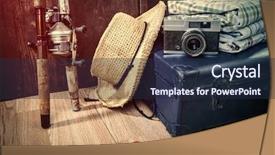  Presentation with travel - Presentation design consisting of old travelling - travel theme still life background and a wine colored foreground