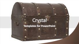  Presentation with treasure chest - Theme having old treasure chest 3 4 background and a tawny brown colored foreground