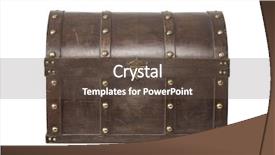  Presentation with treasure chest - Beautiful PPT theme featuring old treasure chest isolated backdrop and a tawny brown colored foreground