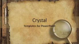  Presentation with treasure map - Presentation design with old treasure map on wooden background and a yellow colored foreground