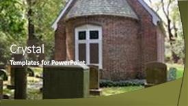  Presentation with cemetery - Amazing slide set having old trinity church and cemetery backdrop and a dark gray colored foreground