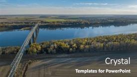  Presentation with bridge - PPT layouts consisting of old-truss-bridge-over and a dark gray colored foreground