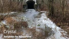  Presentation with stalin - Beautiful presentation theme featuring old-tunnel-of-stalin-part backdrop and a tawny brown colored foreground