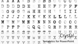  Presentation with vintage letter - Cool new presentation with old typewriter - vintage typed alphabet with 5 backdrop and a white colored foreground