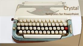  Presentation with machine - Slides having old typewriter - writing machine background and a lemonade colored foreground