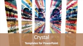  Presentation with lgbt diversity rainbow flag isolated - Presentation design with old typewriter hammers and rainbow background and a coral colored foreground