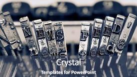  Presentation with old vs new - Presentation theme with old typewrter hammers in monochrome background and a ocean colored foreground