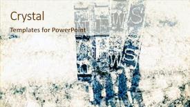  Presentation with news - Colorful slides enhanced with old typewrter hammers in monochrome backdrop and a cream colored foreground