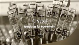  Presentation with politics - PPT layouts with old typwriter keys monochrome background and a violet colored foreground