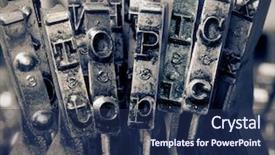  Presentation with keys - PPT layouts having old typwriter keys monochrome background and a navy blue colored foreground