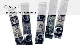  Presentation with keys - Audience pleasing PPT theme consisting of old typwriter keys monochrome backdrop and a white colored foreground