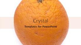  Presentation with orange fruit - Slides having old-ugly-orange-fruit-isolated background and a gold colored foreground