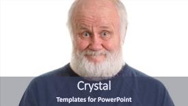  Presentation with old man and his music - Presentation theme with old unsatisfied man with fake background and a ocean colored foreground