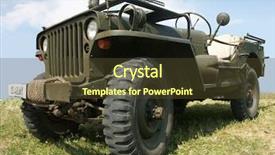  Presentation with jeep - Beautiful theme featuring old us army jeep backdrop and a tawny brown colored foreground