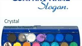  Presentation with watercolor - Audience pleasing PPT theme consisting of old used watercolor box backdrop and a cool aqua colored foreground