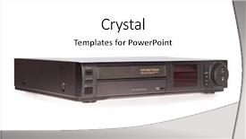  Presentation with video background - Theme featuring old vcr video cassette recorder background and a white colored foreground