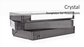  Presentation with cassette - Slide deck with concept handwritten with chalk on a blackboard background and a dark gray colored foreground