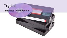  Presentation with cassette - Beautiful slides featuring old video cassette tapes backdrop and a light blue colored foreground