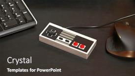  Presentation with controller - Theme featuring old-video-game-controller background and a  colored foreground