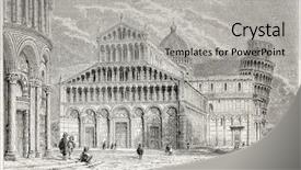  Presentation with miracles - Audience pleasing presentation consisting of old view of pisa cathedral backdrop and a light gray colored foreground