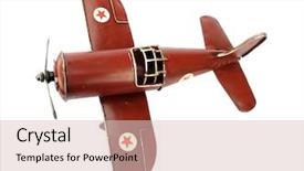  Presentation with toy - Cool new PPT theme with old vintage airplane toy backdrop and a lemonade colored foreground