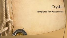  Presentation with vintage compass - PPT theme featuring old vintage ancient paper background and a lemonade colored foreground