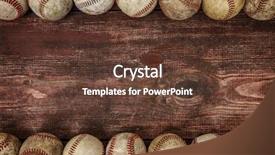  Presentation with vintage baseball - Theme enhanced with old vintage baseball background focus background and a tawny brown colored foreground