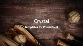  Presentation with vintage baseball - Cool new presentation theme with old vintage baseball background shallow backdrop and a tawny brown colored foreground