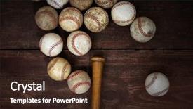  Presentation with vintage - Slides with old vintage baseballs background and a wine colored foreground