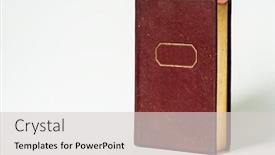  Presentation with vintage book - PPT layouts with old-vintage-book-copy-space background and a light gray colored foreground