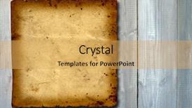  Presentation with old brown paper texture - Cool new PPT theme with old vintage brown damaged paper backdrop and a  colored foreground