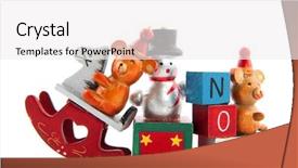  Presentation with vintage christmas - Amazing PPT layouts having old vintage christmas toys isolated backdrop and a white colored foreground