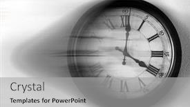  Presentation with vintage clock - Slide deck with old-vintage-clock-with-blurred background and a light gray colored foreground