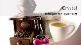  Presentation with vintage clock - Cool new presentation theme with old-vintage-coffee-grinder backdrop and a light gray colored foreground
