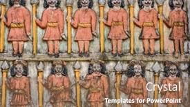  Presentation with old india - PPT layouts with old-vintage-colorful-carving background and a coral colored foreground