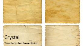  Presentation with old white antique frame - Theme with old vintage dirty grungy paper background and a lemonade colored foreground