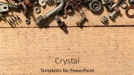  Presentation with hand tools - Colorful slide set enhanced with old-vintage-hand-tools-set backdrop and a coral colored foreground