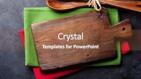  Presentation with utensils - Cool new presentation design with old vintage kitchen utensils top view backdrop and a tawny brown colored foreground