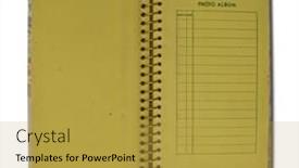  Presentation with old album - Presentation with old-vintage-photo-album background and a yellow colored foreground