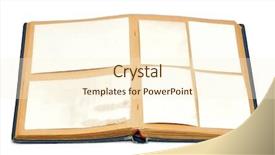  Presentation with old album - Beautiful slide deck featuring old vintage photo album backdrop and a cream colored foreground