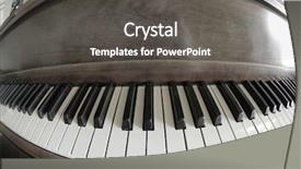  Presentation with vintage music - Amazing slides having old vintage piano in home for music backdrop and a dark gray colored foreground