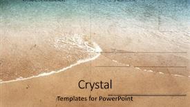  Presentation with postcard - Slides consisting of old vintage postcard with seascape background and a coral colored foreground