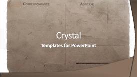  Presentation with postcard - PPT theme with old vintage postcard background and a gray colored foreground